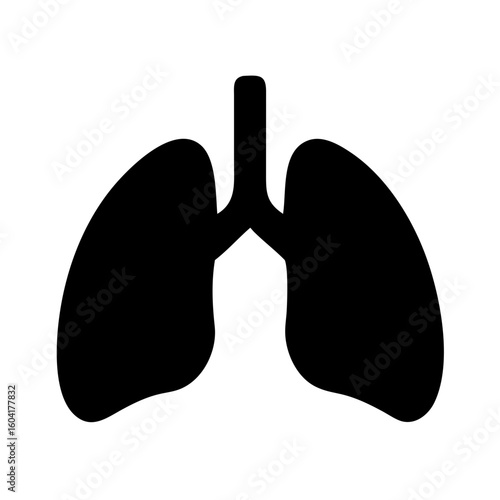 Human lung flat icon vector art
