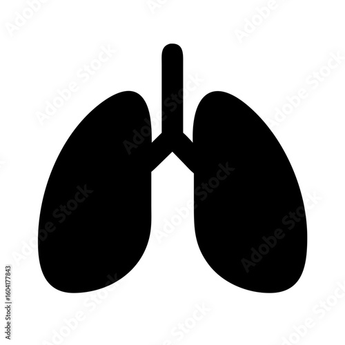 Human lung flat icon vector art