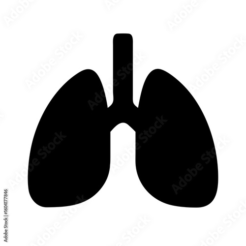 Human lung flat icon vector art