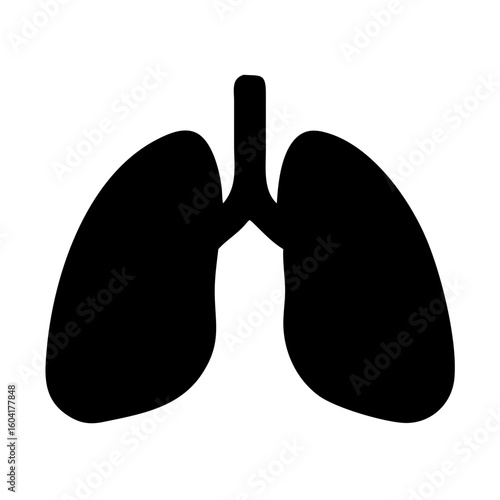 Human lung flat icon vector art