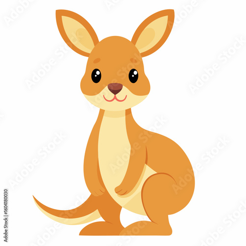 Cute kangaroo isolate 