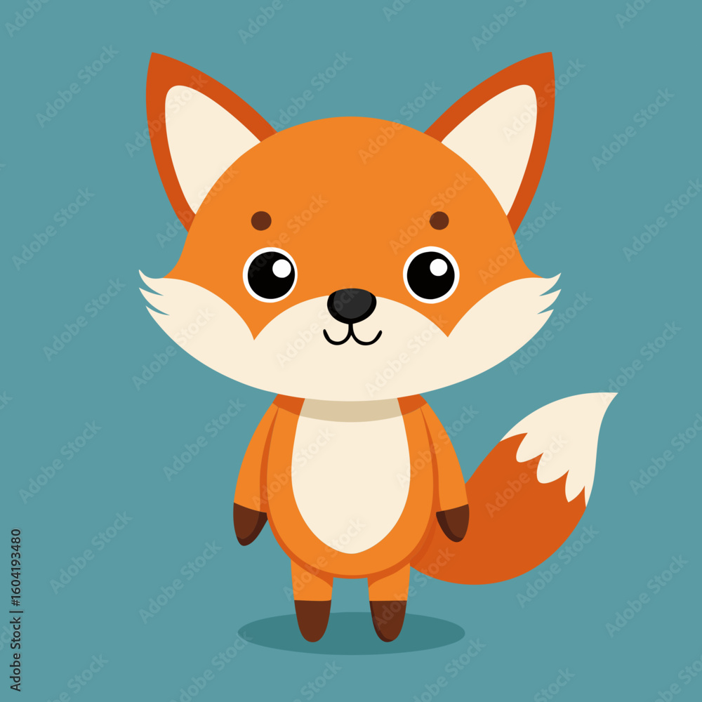 Obraz premium Cute fox isolated 