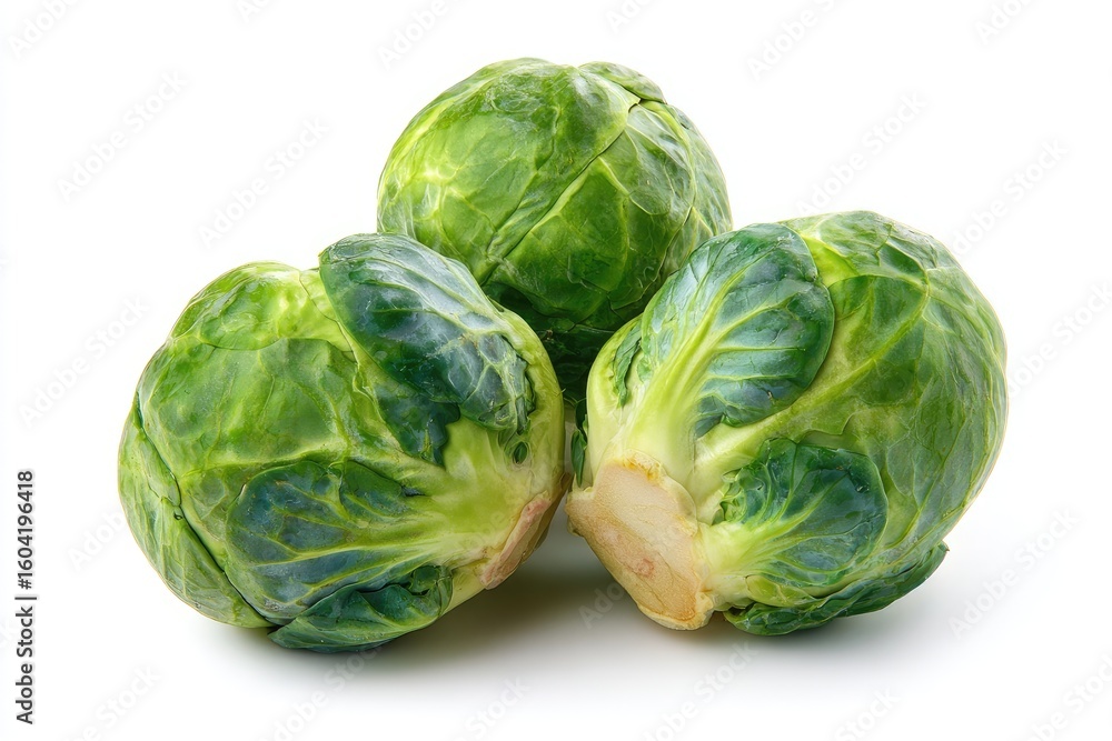 Fototapeta premium Brussels sprouts isolated on white background