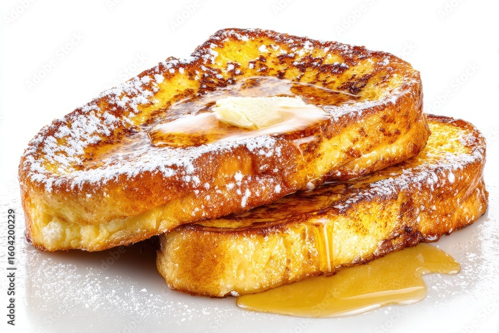 Fototapeta premium French toast isolated on white background
