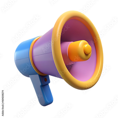 megaphone on white background