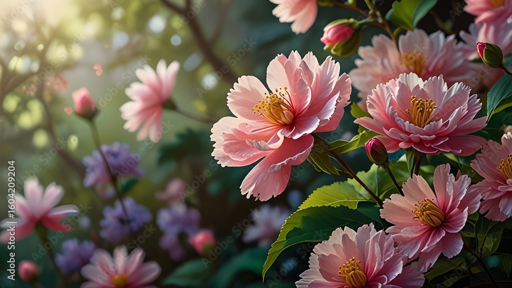 Obraz premium pink magnolia flowers