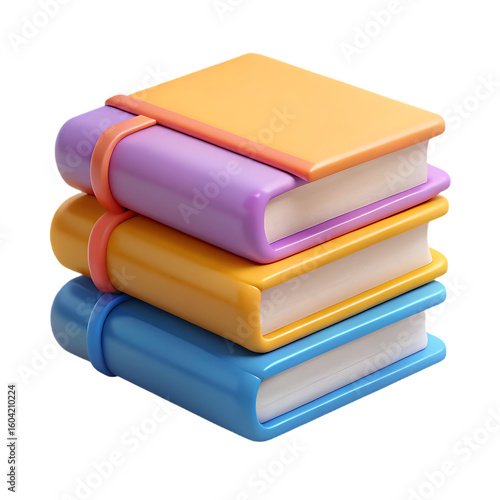 stack of colorful books