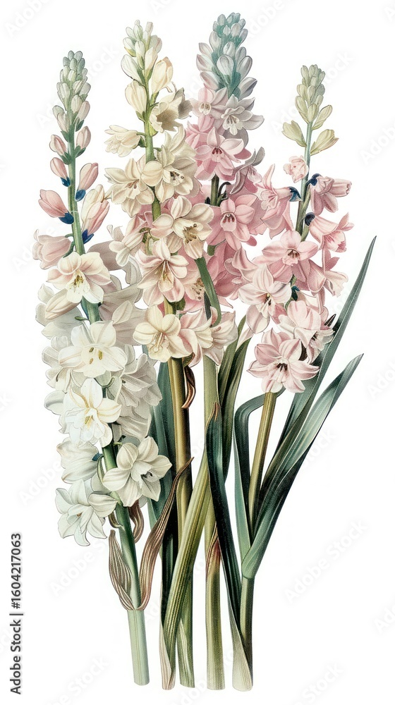 Fototapeta premium Flower collage cutouts flowers illustration vintage.