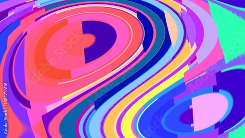 Abstract Colorful Art: An explosion of vibrant colors in a dynamic, fluid artwork, expressing artistic expression with mesmerizing geometric forms and a sense of visual harmony.
