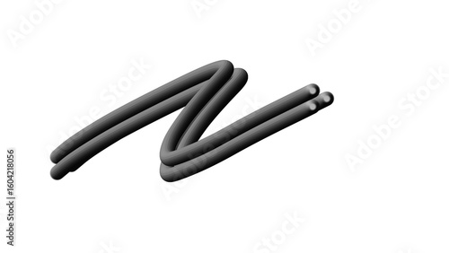 Abstract 3D Graphic: A stylized, digitally-rendered 3D design featuring a flowing, intertwined form that adds a touch of dynamism to this minimalist composition.
