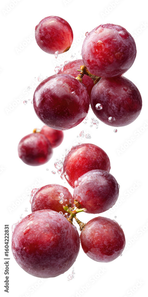 Obraz premium Red Grapes in Motion