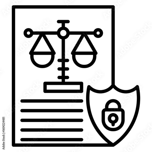 Privacy Law Vector Icon