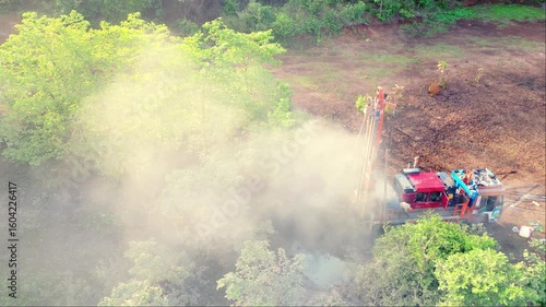 Drone Shot Groundwater Extraction Operation