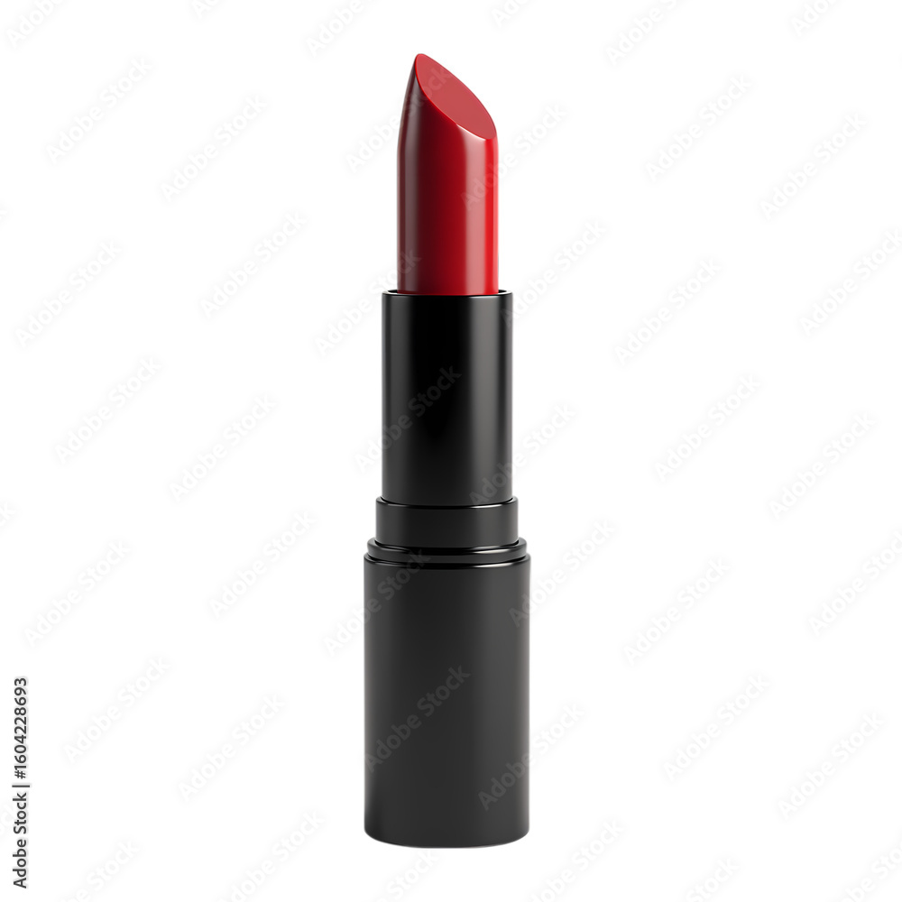Close up of red lipstick isolated on transparent background Close up of red lipstick isolated on transparent background