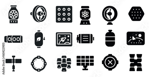 Science and technology filled icons set – laboratory, innovation, and scientific symbols