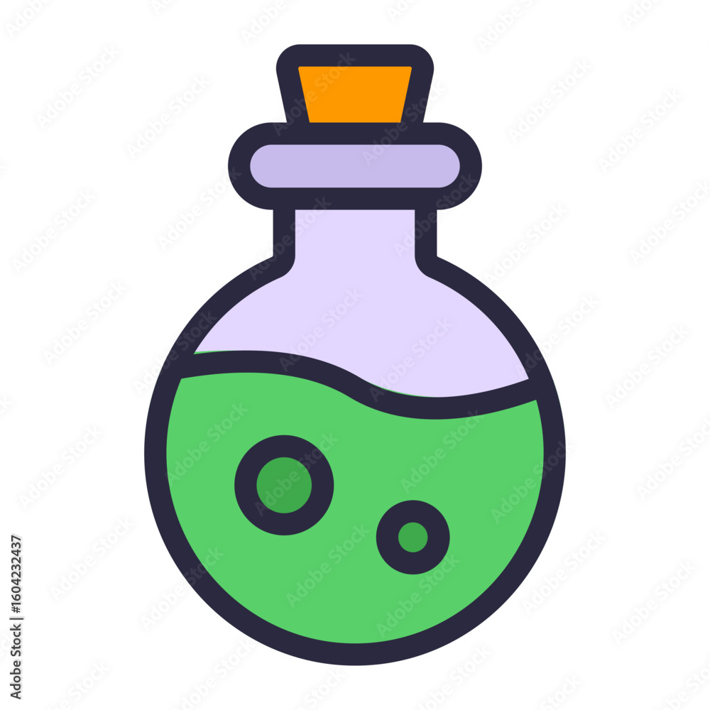 Obraz premium Potion Bottle outline flat