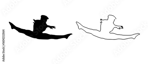 a black silhouette of a woman face and a man face on a white background black, fly, silhouette 