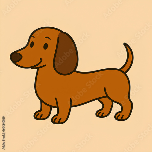 Dachshund cartoon drawing