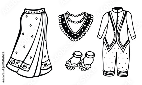 vector illustration of a fashion dress