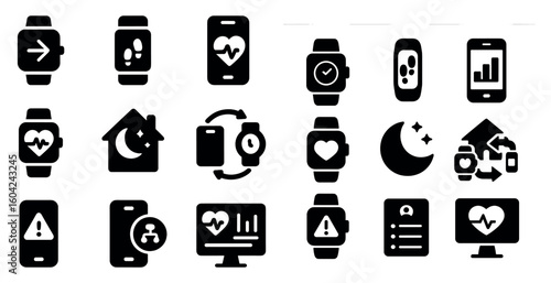Health and wellness line icons set – outline, fitness, medical and healthcare symbols