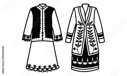South Asian Traditional Costume Dress Cultural National Clothing Styles
