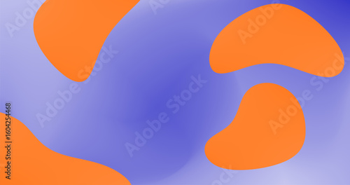 abstract background in orange fluid shape and blue Gradient Wallpaper