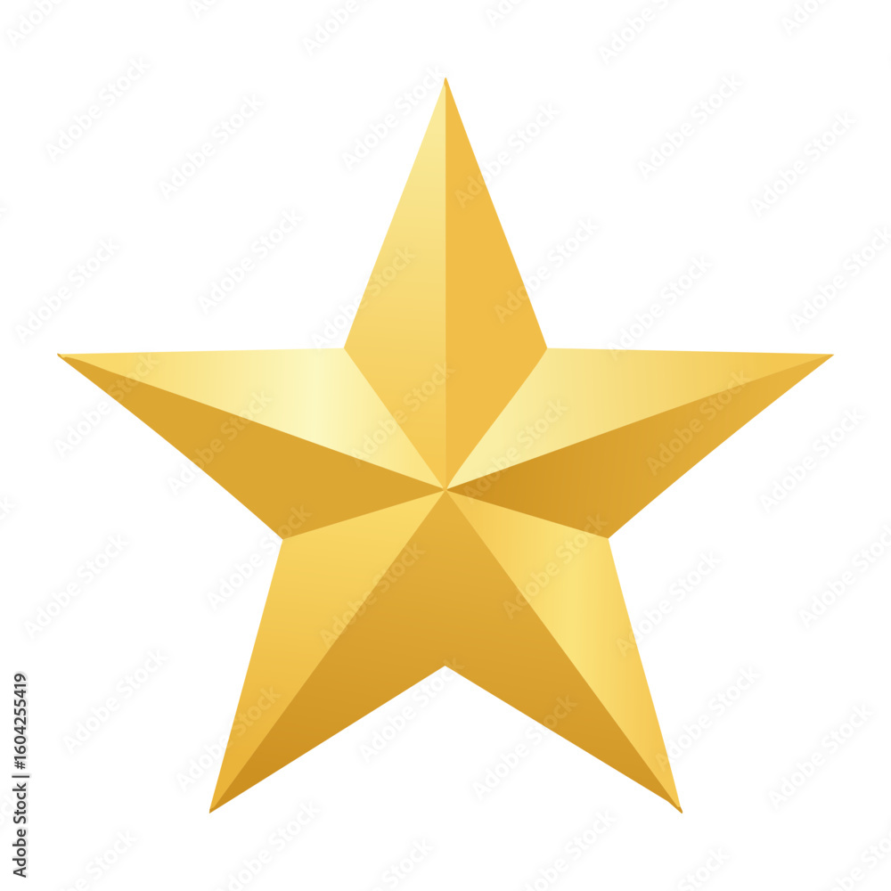 Obraz premium Brilliant golden star symbol against black background awards and achievement concept