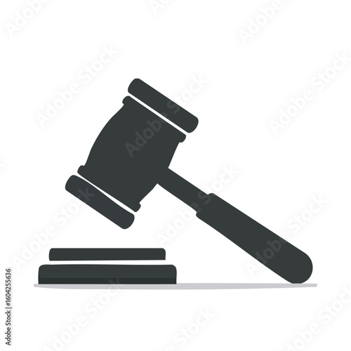 Gavel on sounding block representing legal process and judicial system symbolism judgment determination and legal authority