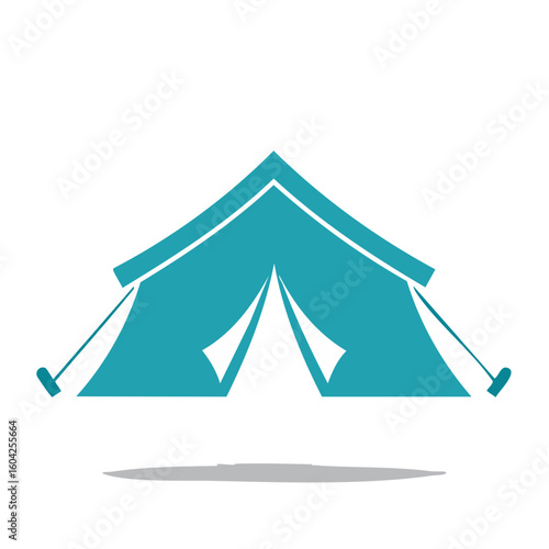 Camping Adventure Tent Shelter in Nature Graphic Icon Outdoors Leisure Vacation