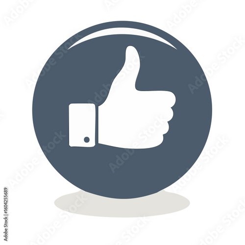 Thumb Up Gesture in a Crystal Ball Symbolizing Approval and Success in the Digital Age Concept
