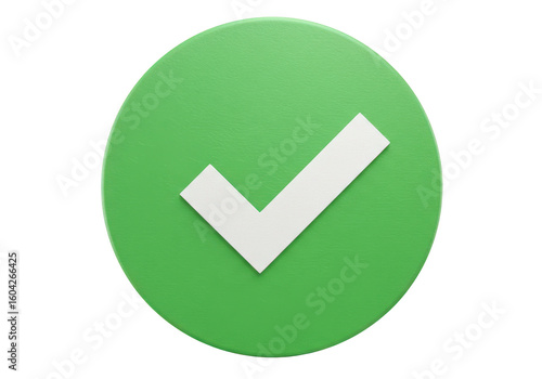 Free Download A green circle with a white check mark symbolizes approval and success on white - GFXLoad