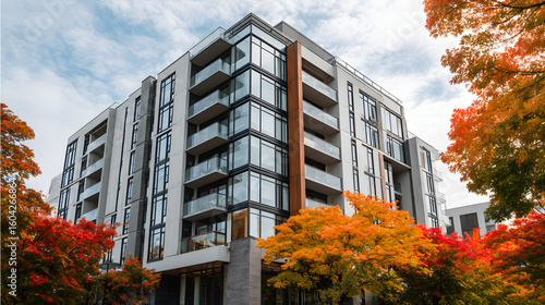 Montreal Residential Building in Autumn