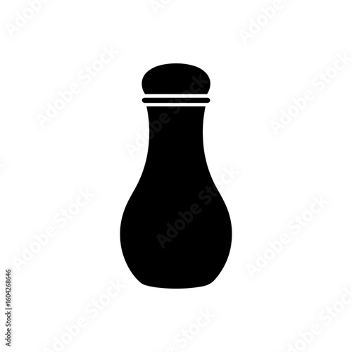 Salt bottle silhouette icon vector flat design.