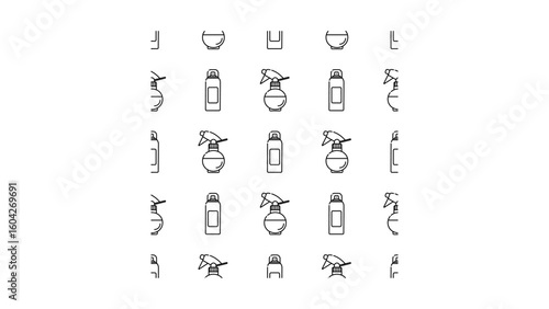 Vector Seamless Pattern of Hairdressing Tools