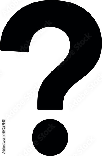 Question Mark vector silhouette print design