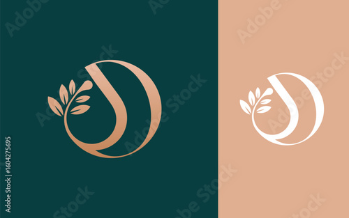 Abstract Initial letter O with natural oils logo design vector illustration