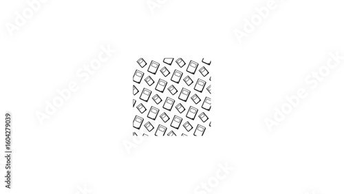 Whimsical notebook pattern perfect for back to school designs, educational resources, or branding for writers and students, creative learning materials, study guides