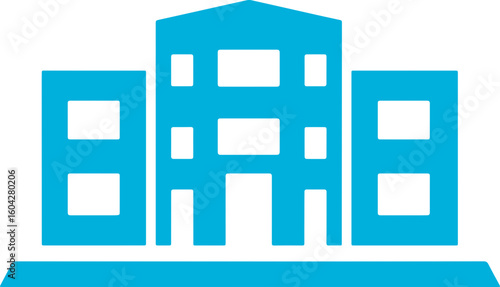 school building icon | vector style building icon | building transparent icon 