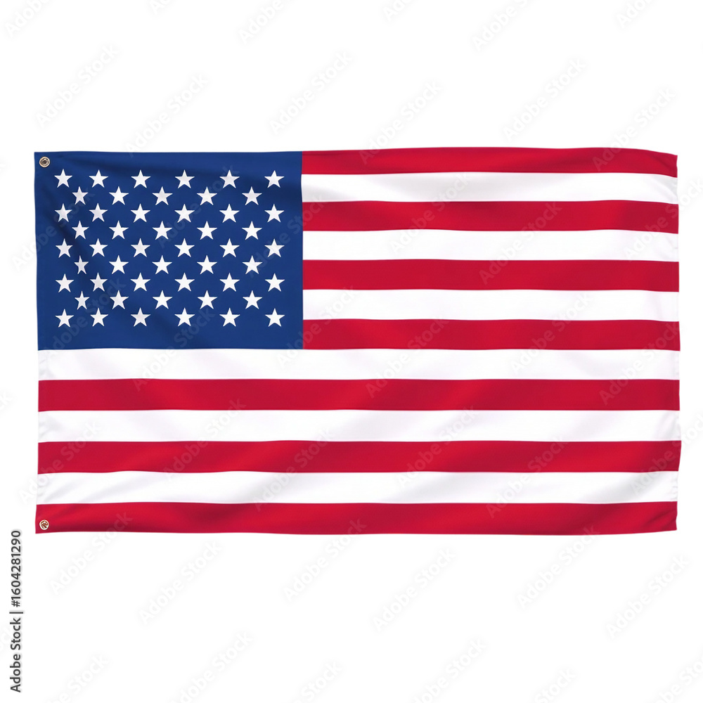Fototapeta premium american flag isolated on white
