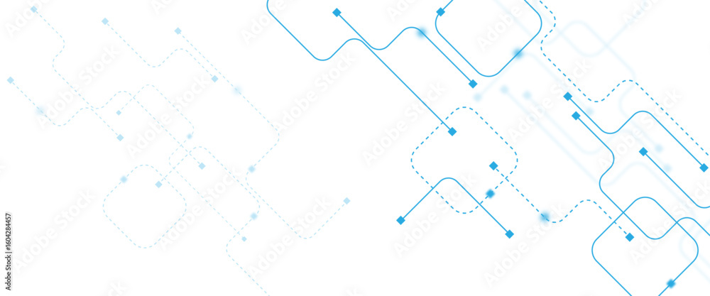 Obraz premium Abstract futuristic technology background. Abstract digital technology futuristic internet network speed connection white and blue background.