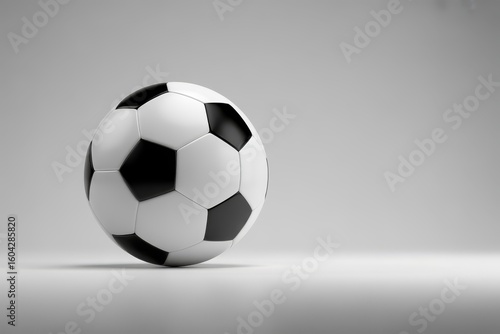 Classic black and white soccer ball sport game
