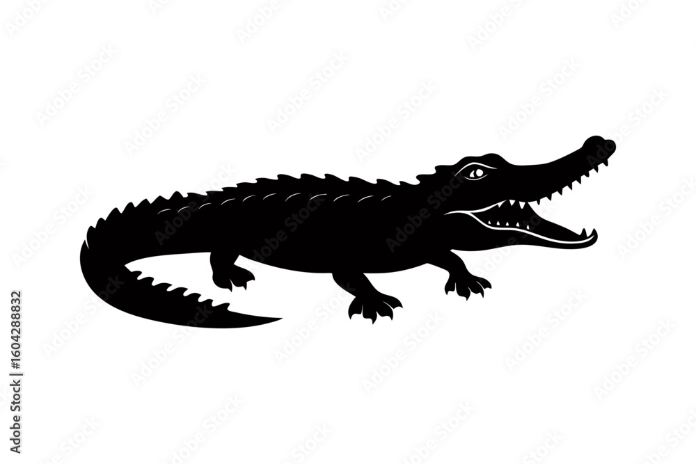 Fototapeta premium crocodile isolated on white