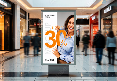 Indoor Shopping Mall Poster Mockup