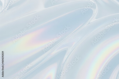 Iridescent Fluid Waves abstract light