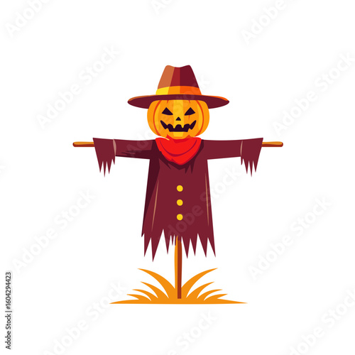 Scary Scarecrow wearing a P...