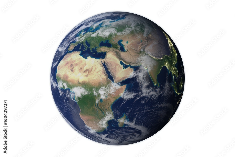 Fototapeta premium Planet Earth from space with continents and oceans