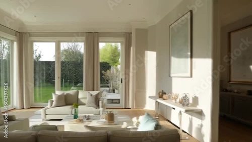 modern living room with fireplace