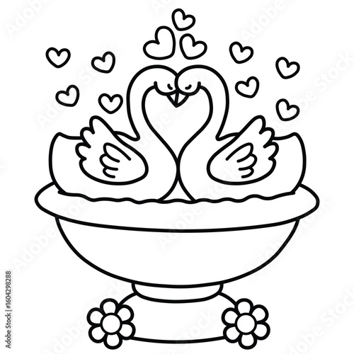 Cozy Love Coloring Page, Cute and Cozy, Bold and Easy, Fun Romantic, Hygge-Inspired Designs, Valentine's Day, Romance Illustrations, Self-love, Victor Illustration, Easy Coloring, hand-drawn,