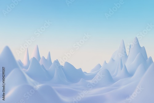 Soft Blue Peaks Gentle Landscape abstract background