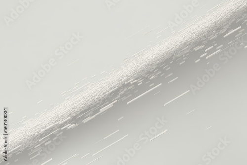 Textured white diagonal stripe with white dashes abstract